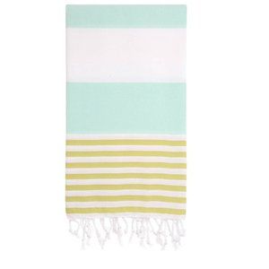 Sand Free Aquamarine Blue Turkish Cotton Beach Bath Towel Citizens of the Beach